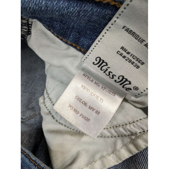 MISS ME Vintage Edition Skinny Jeans Size‎ 29 Nico Quilt Embroidered VP1005S - Picture 10 of 12